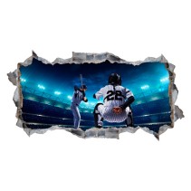 Vinilos agujero pared 3d béisbol